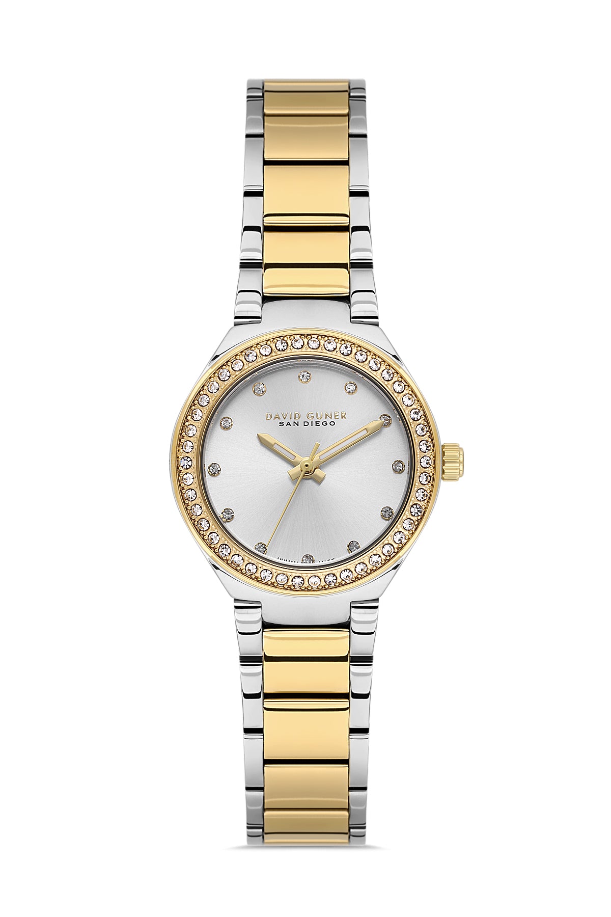DAVID GUNER SARI BEYAZ KAPLAMALI BEYAZ KADRANLI KADIN KOL SAATİ DG-8868LA-D1