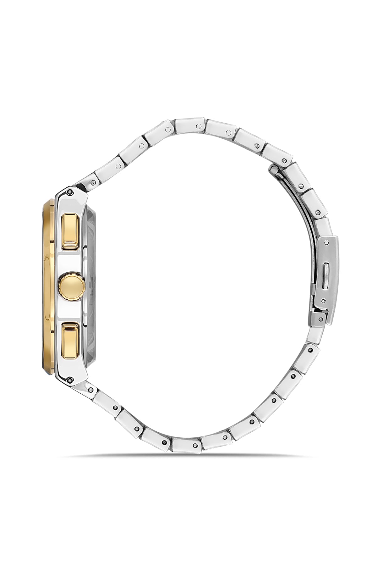 DAVID GUNER Sari beyaz Kaplamalı Gümüş Kadranlı Erkek Kol Saati - DG-8845GA-D1