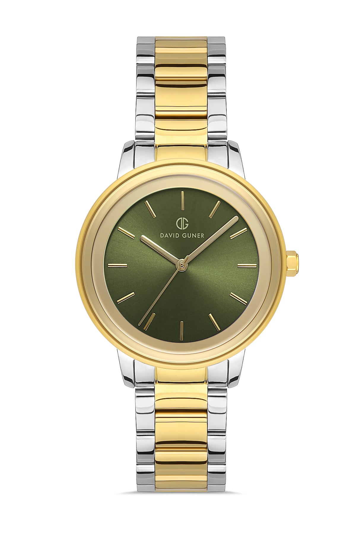 DAVID GUNER Yellow White Coated Women's Watch