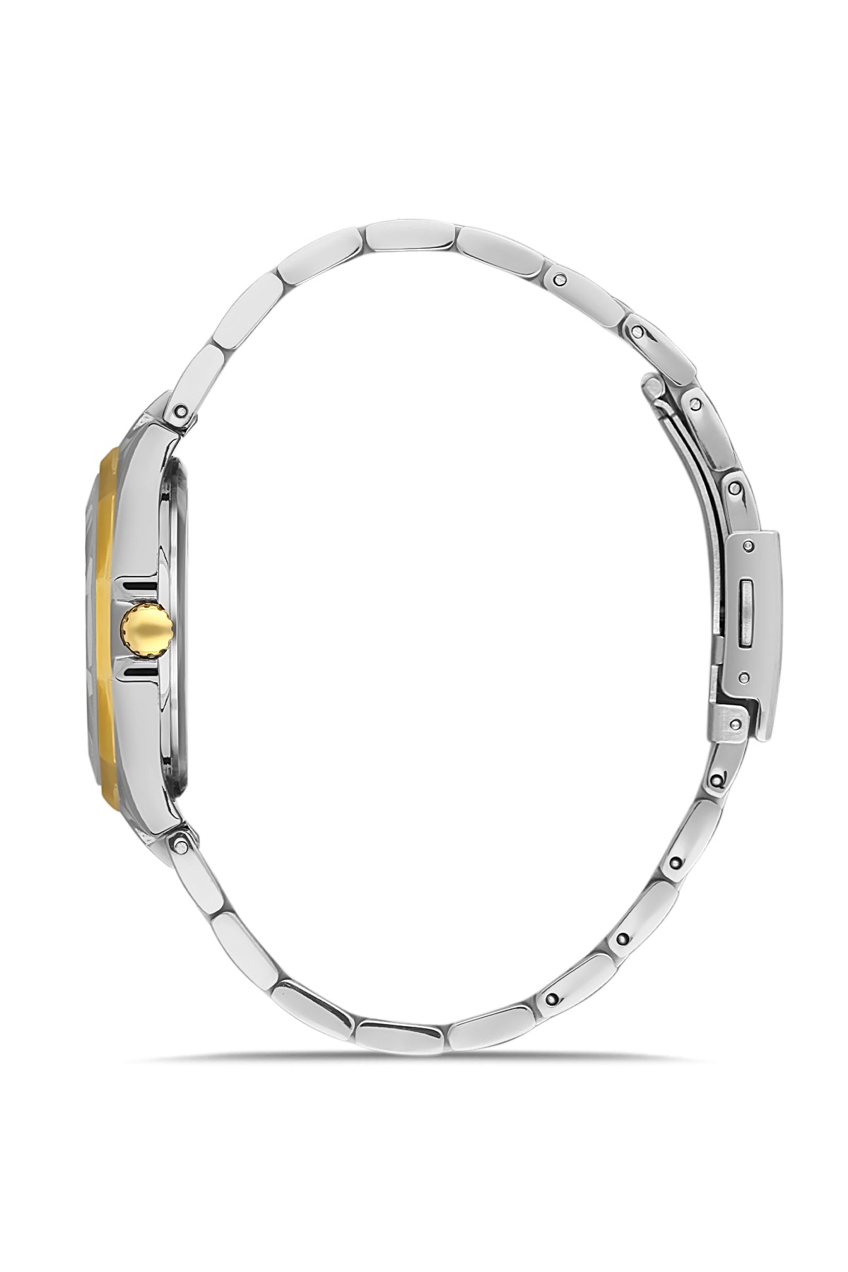 DAVID GUNER Yellow White Coated Women's Watch