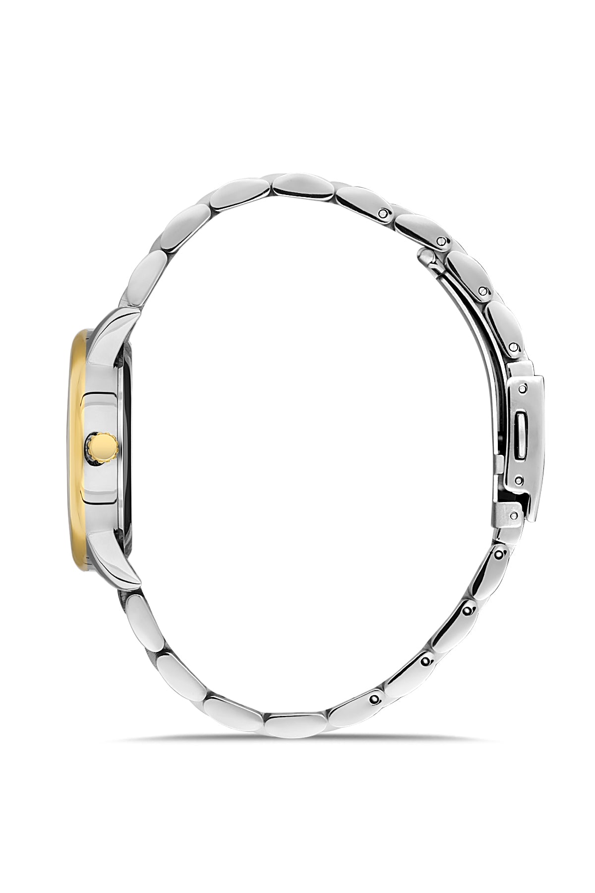 DAVID GUNER Yellow White Coated Women's Watch