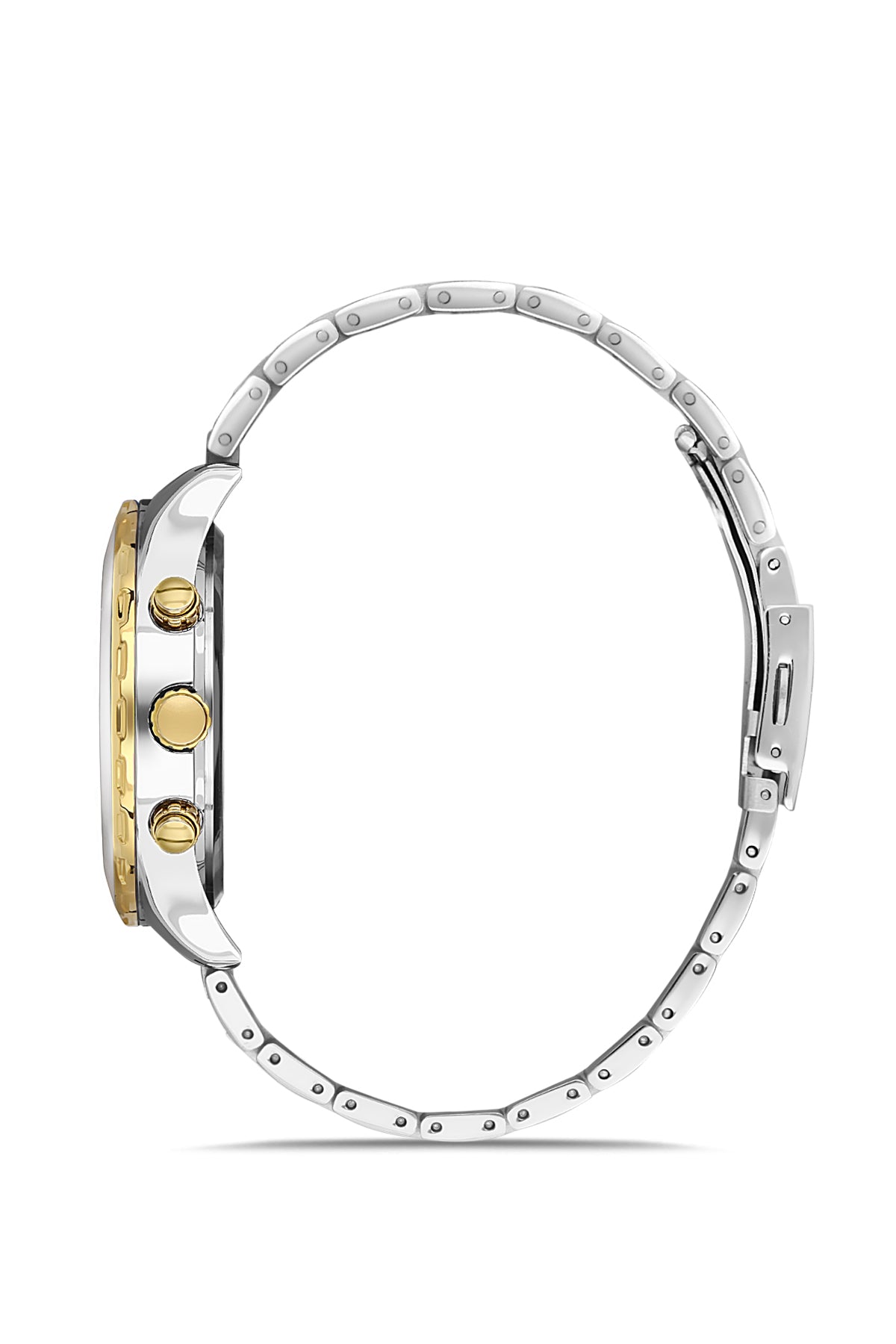 DAVID GUNER Sari beyaz Kaplamalı Mavi Kadranlı Erkek Kol Saati - DG-8427GA-D3