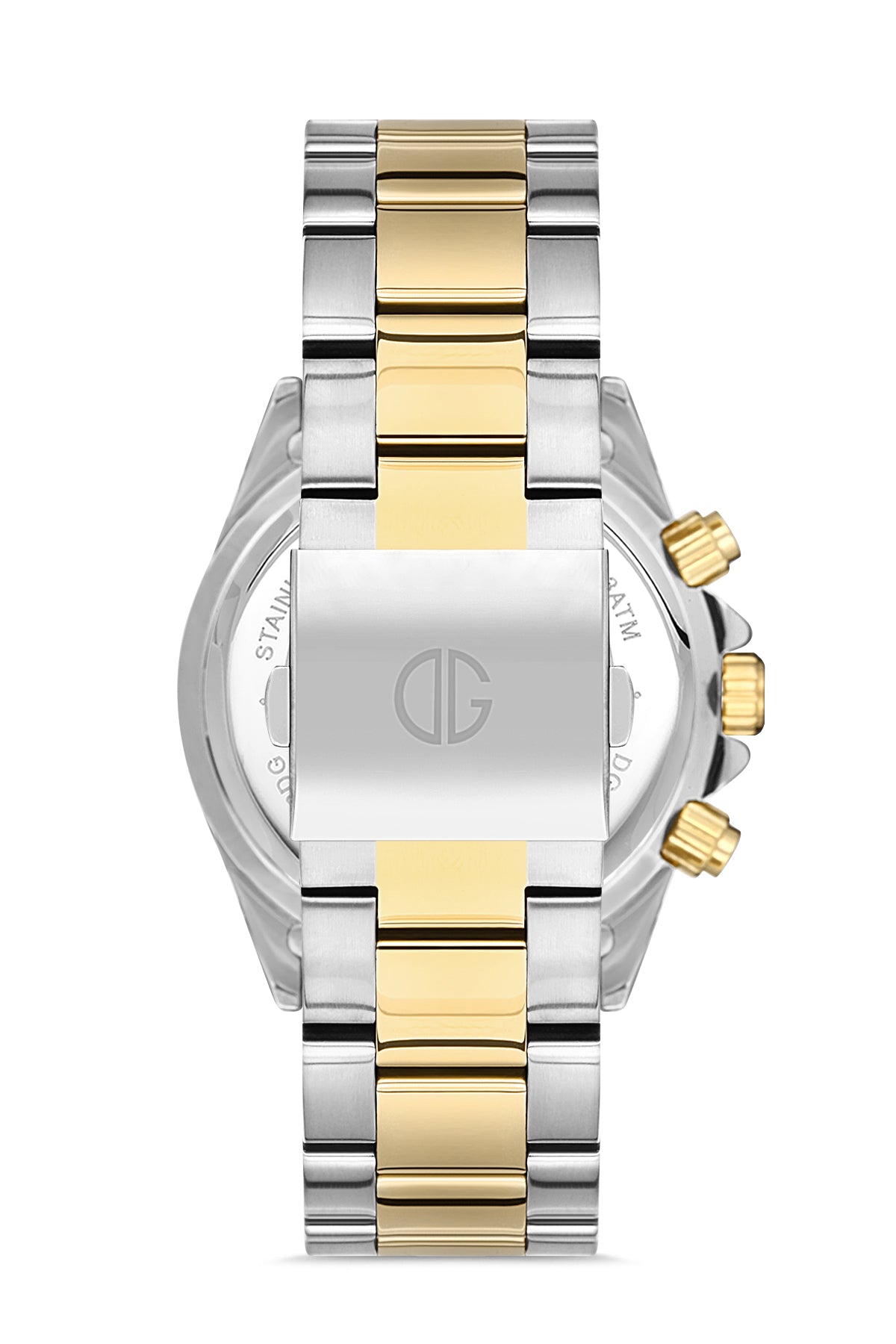 DAVID GUNER Siyah Kadranlı Sarı-Gümüş Kaplamalı Erkek Kol Saati - DG-8252GA-D2