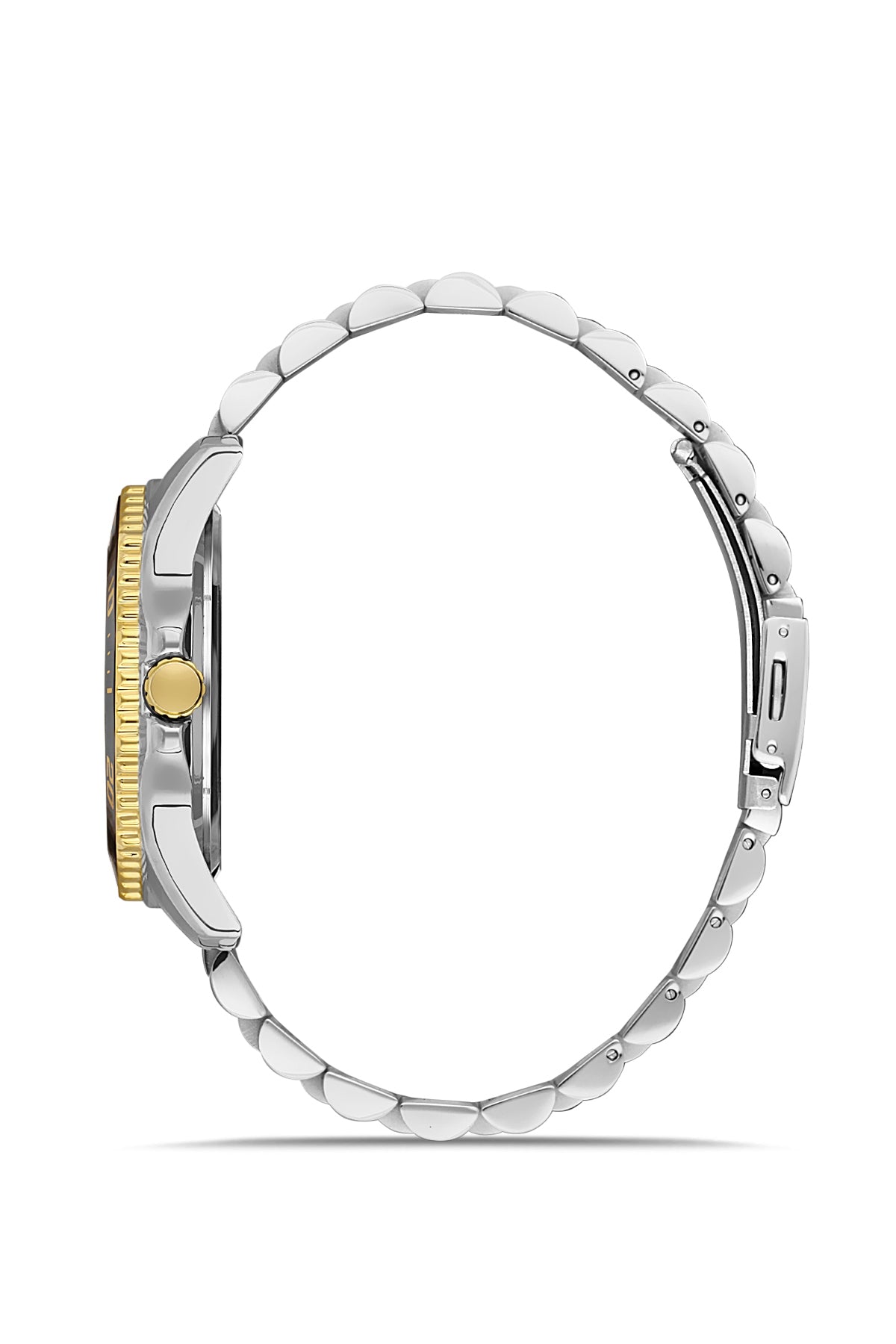 DAVID GUNER SARI BEYAZ KAPLAMALI SİYAH KADRANLI ERKEK KOL SAATİ - DG-8394GA-D2