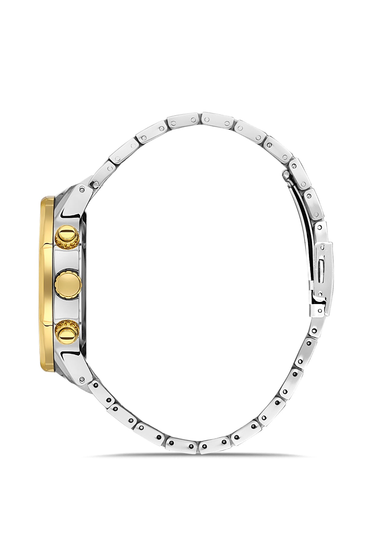 DAVID GUNER SARI BEYAZ KAPLAMALI SİYAH KADRANLI ERKEK KOL SAATİ DG-8403GA-D2