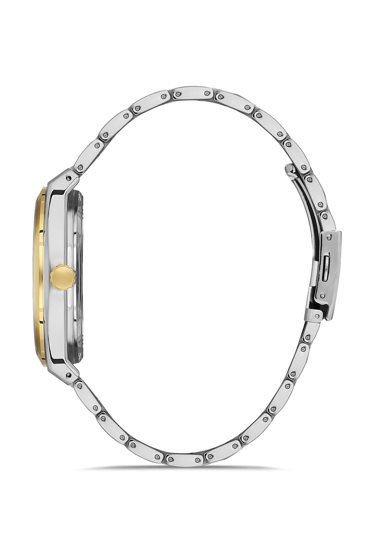 DAVID GUNER SARI BEYAZ KAPLAMALI SİYAH KADRANLI ERKEK KOL SAATİ DG-8653GA-D2