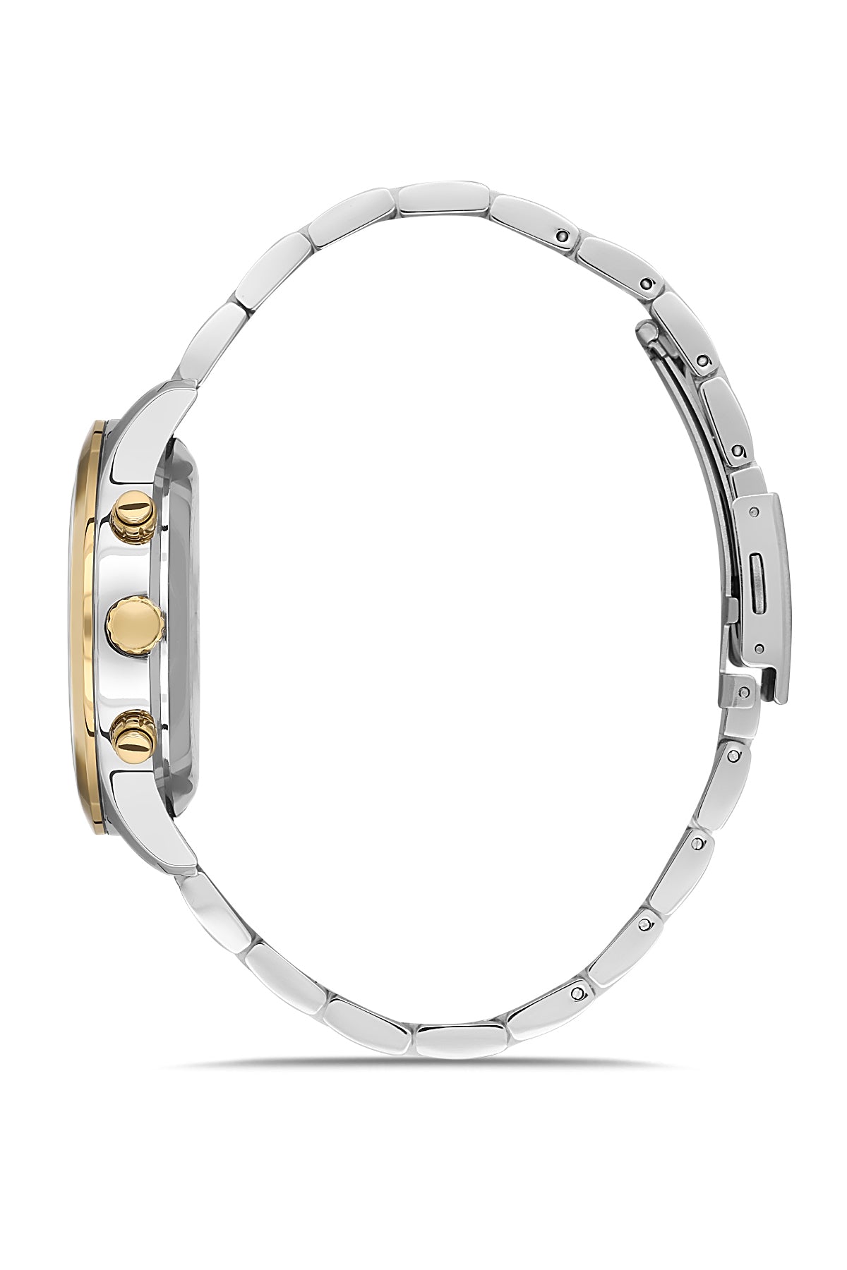 DAVID GUNER Siyah Kadranlı Sarı Beyaz Kaplamalı Erkek Kol Saati - DG-8673GA-D2