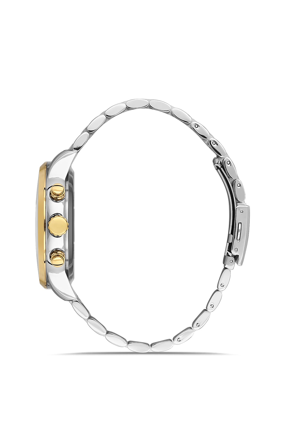 DAVID GUNER SARI BEYAZ KAPLAMALI SİYAH KADRANLI ERKEK KOL SAATİ DG-8836GA-D2