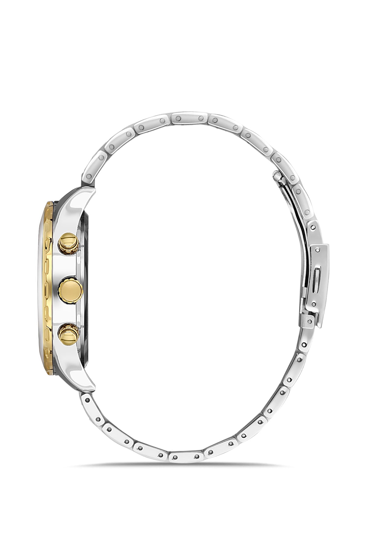 DAVID GUNER Sarı Beyaz Kaplamalı Yeşil Kadranlı Erkek Kol Saati - DG-8427GA-D10