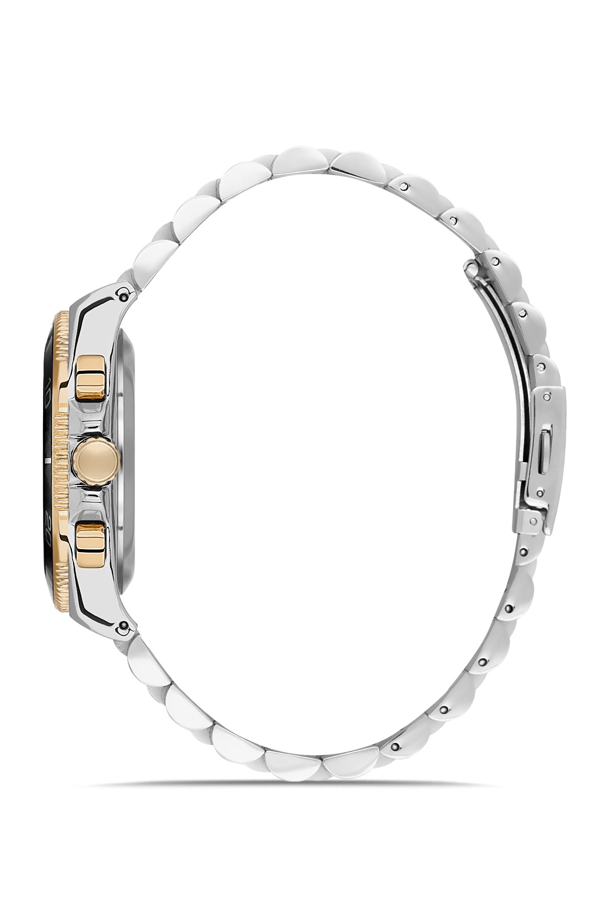 DAVID GUNER Yeşil Kadranlı Sarı Gümüş Kaplamalı Multifonksiyonlu Erkek Kol Saati - DG-8654GA-D10