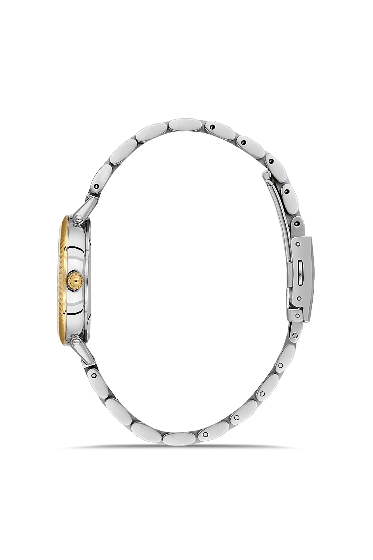 DAVID GUNER Sarı Beyaz Kaplama Yeşil Kadranlı Paslanmaz Masif Çelik Kadın Kol Saati - DG-8644LA-D10