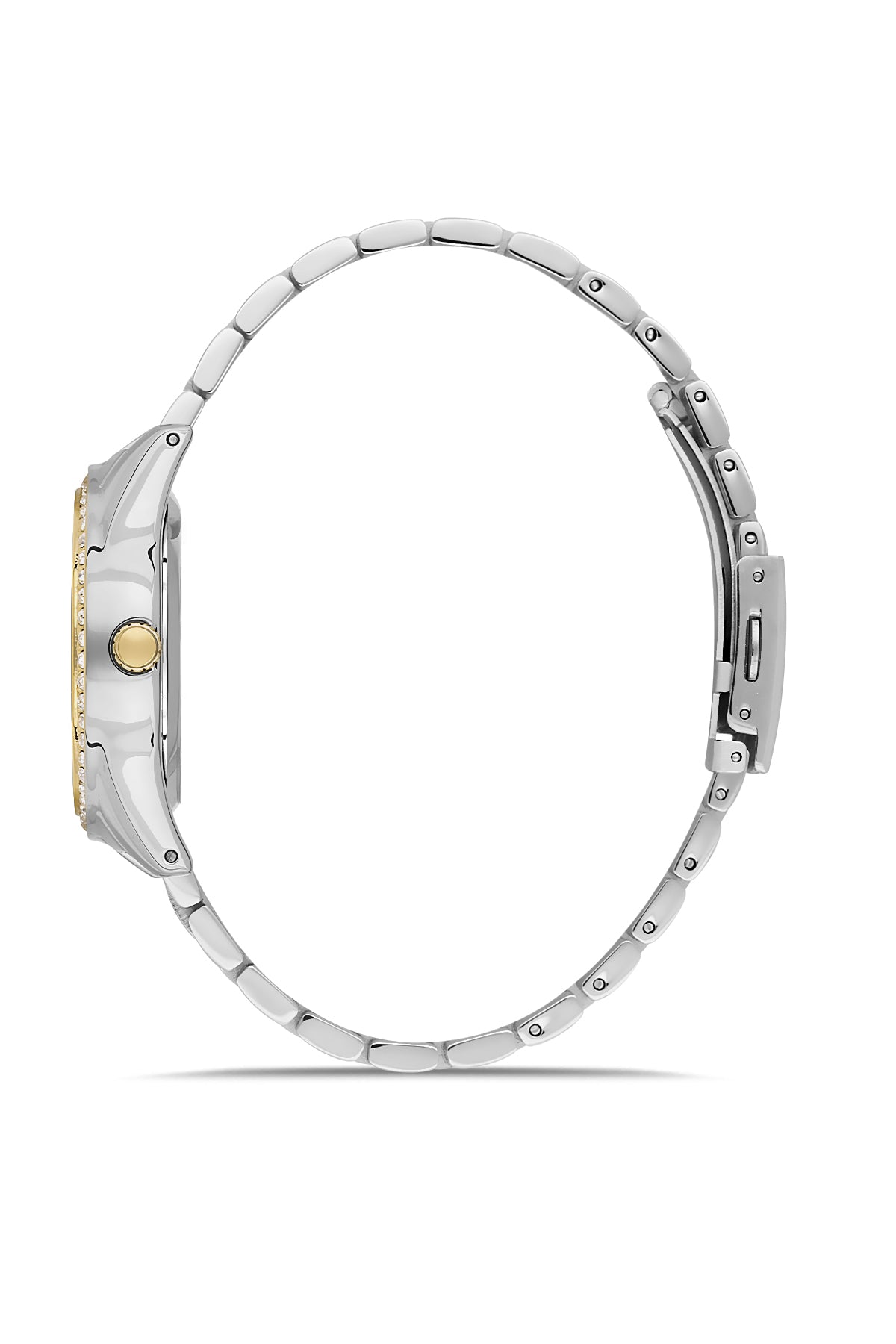 DAVID GUNER SARI BEYAZ KAPLAMALI YEŞİL KADRANLI KADIN KOL SAATİ DG-8703LA-D10