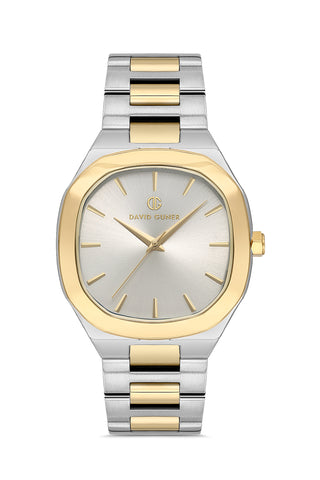 DAVID GUNER Sarı Gümüş Kaplamalı Gümüş Kadranlı Erkek Kol Saati - DG-8519GA-D1