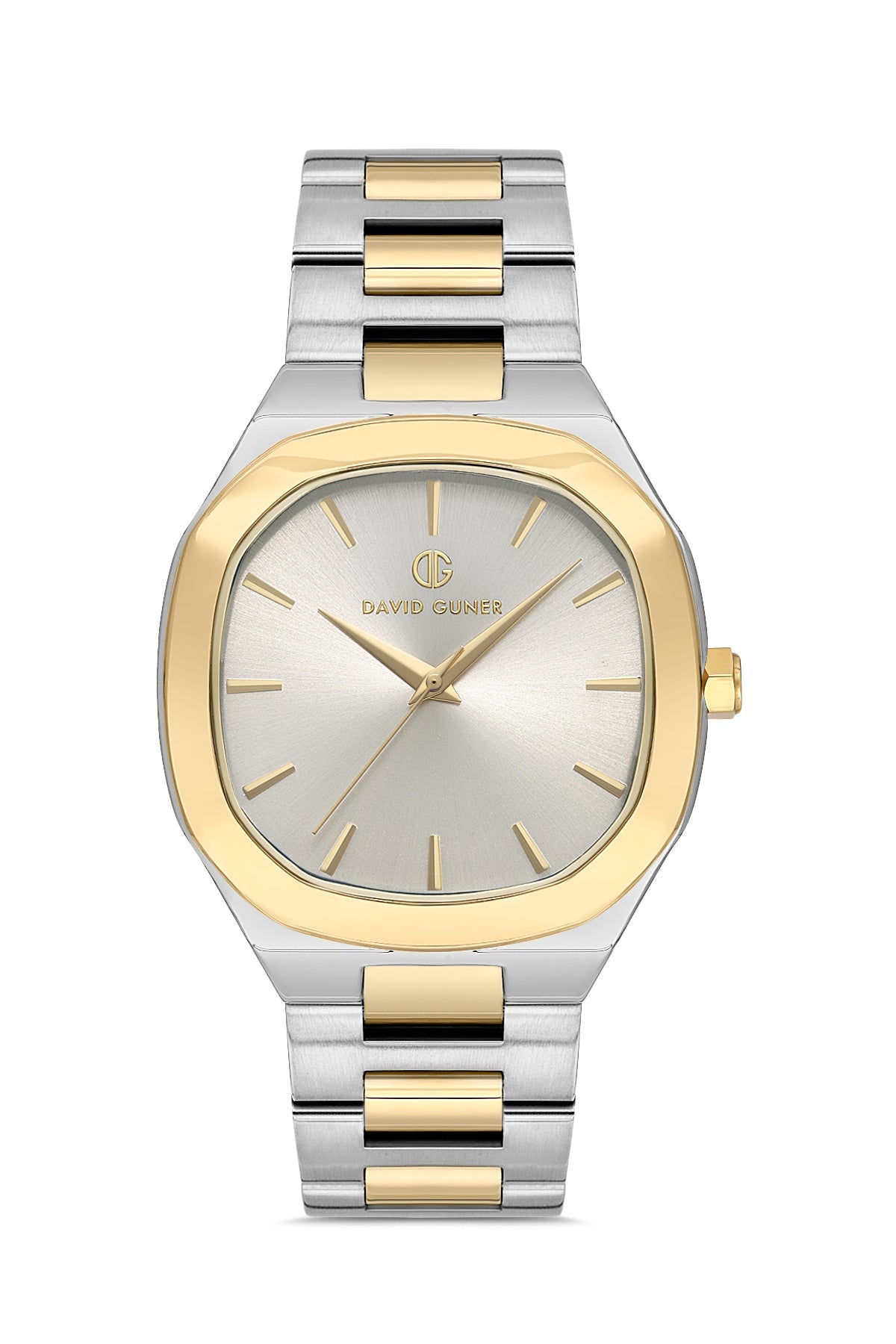 DAVID GUNER Sarı Gümüş Kaplamalı Gümüş Kadranlı Erkek Kol Saati - DG-8519GA-D1