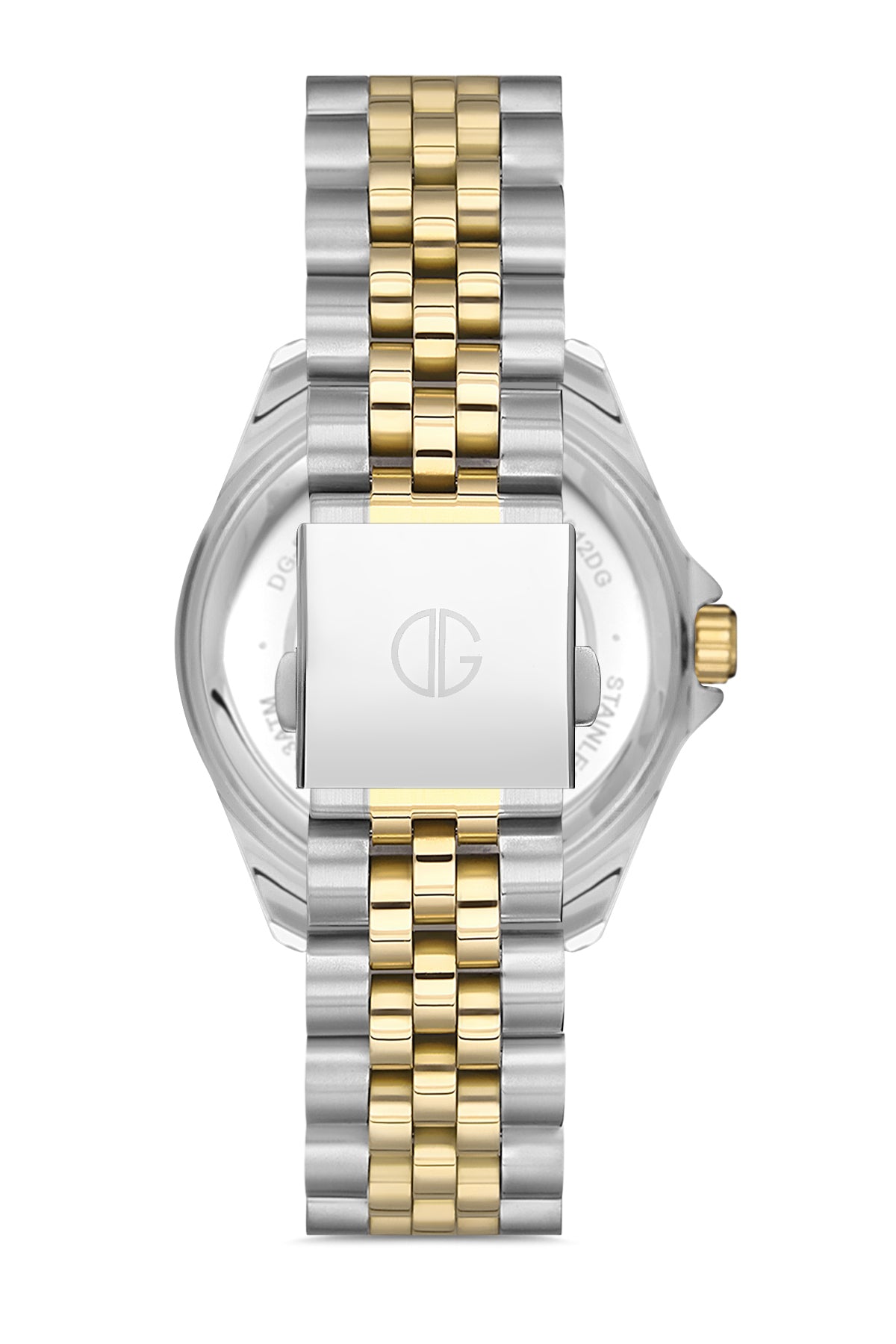 DAVID GUNER Sarı Gümüş Renk Kaplamalı Siyah Kadranlı Takvimli Erkek Kol Saati - DG-8230GA-D2