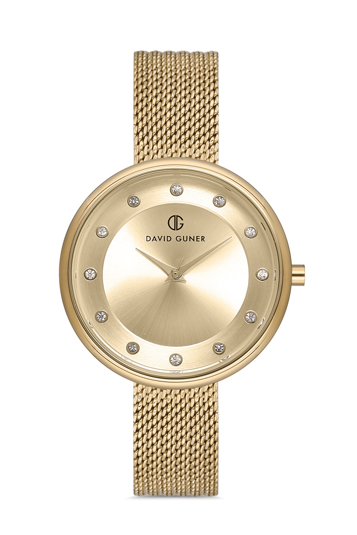 David Guner Sarı Kadranlı Sarı Kaplamalı Hasır Kordonlu Kadın Kol Saati - DG-8133LC-B4