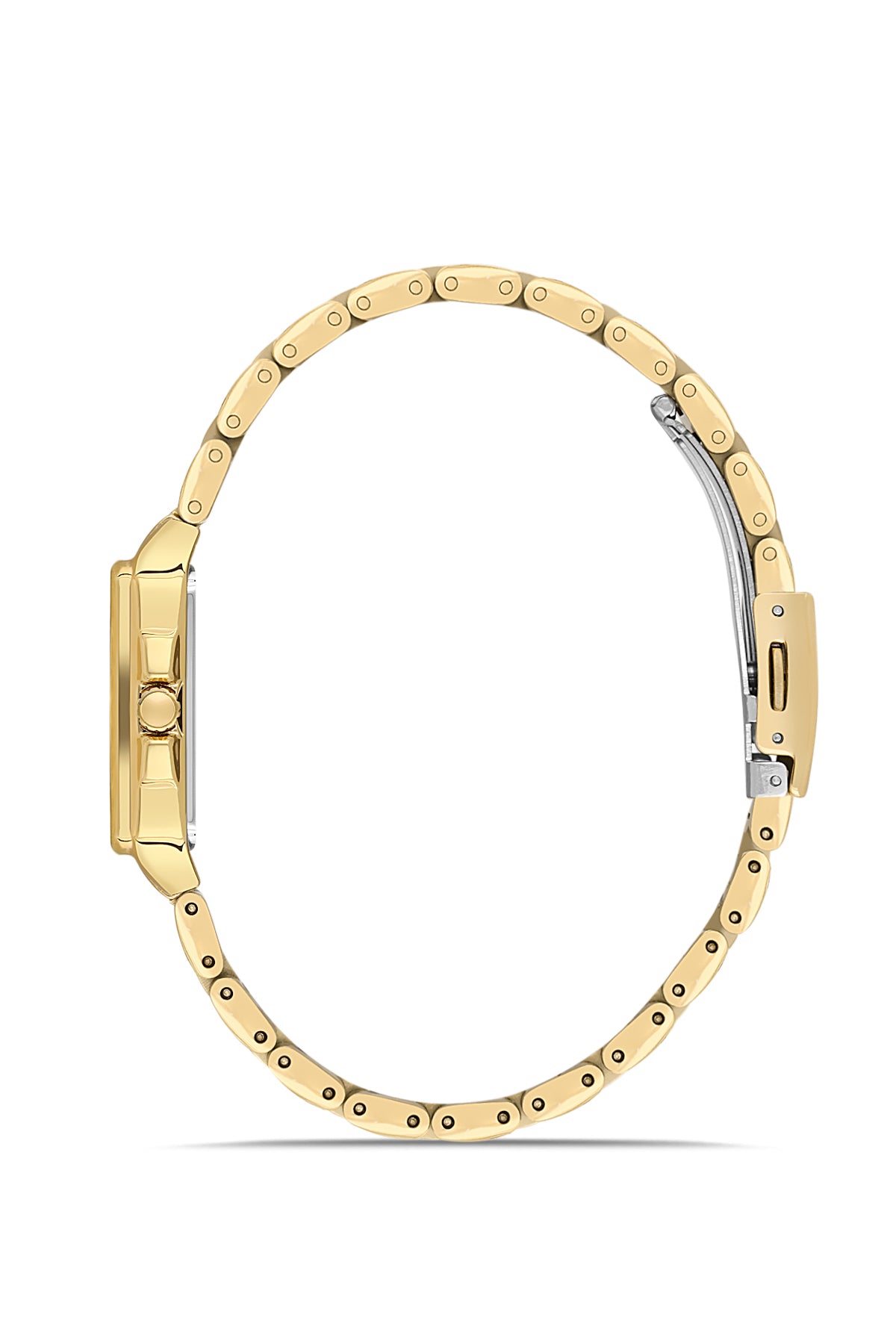 DAVID GUNER Sarı Kadranlı Sarı Kaplamalı Taşlı Kadın Kol Saati - DG-8669LA-B4