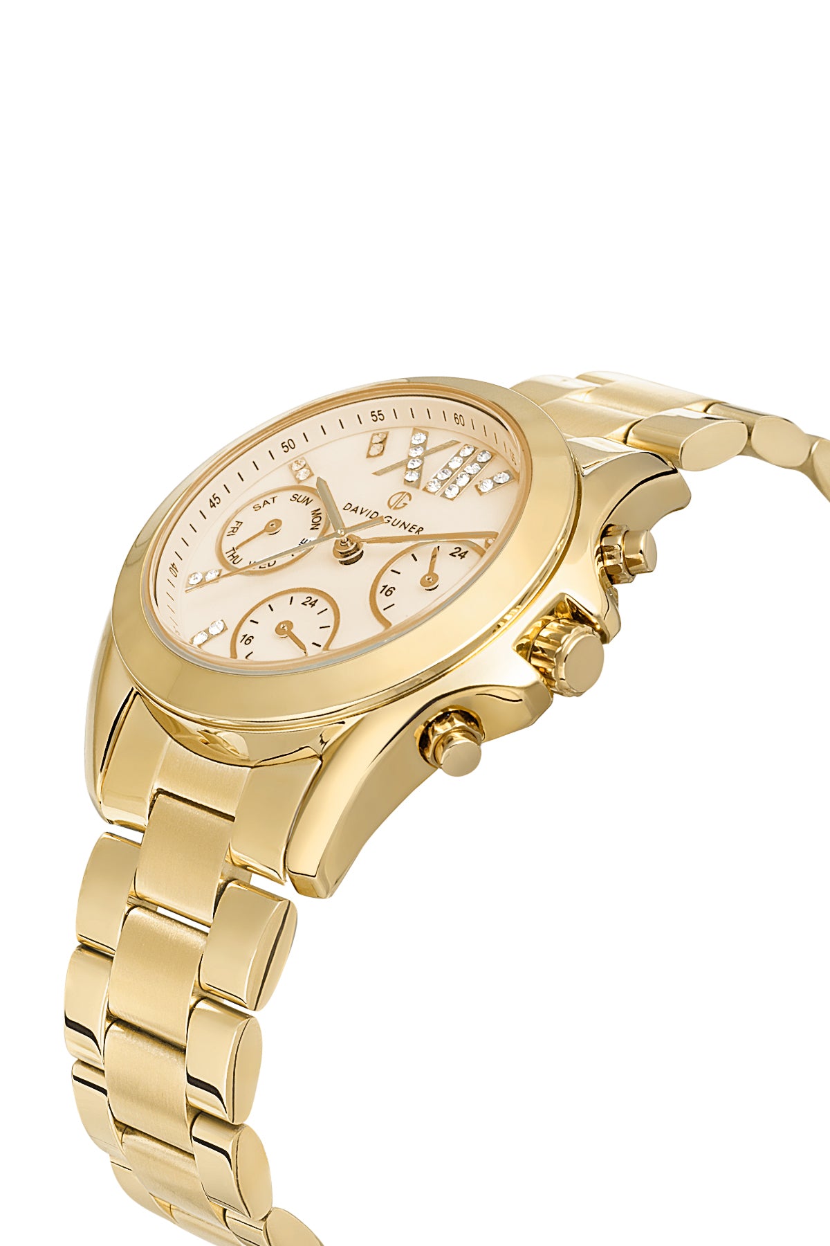 DAVID GUNER Sarı Kadranlı Sarı Paslanmaz Masif Çelik Kadın Kol Saati - DG-8650LA-B4