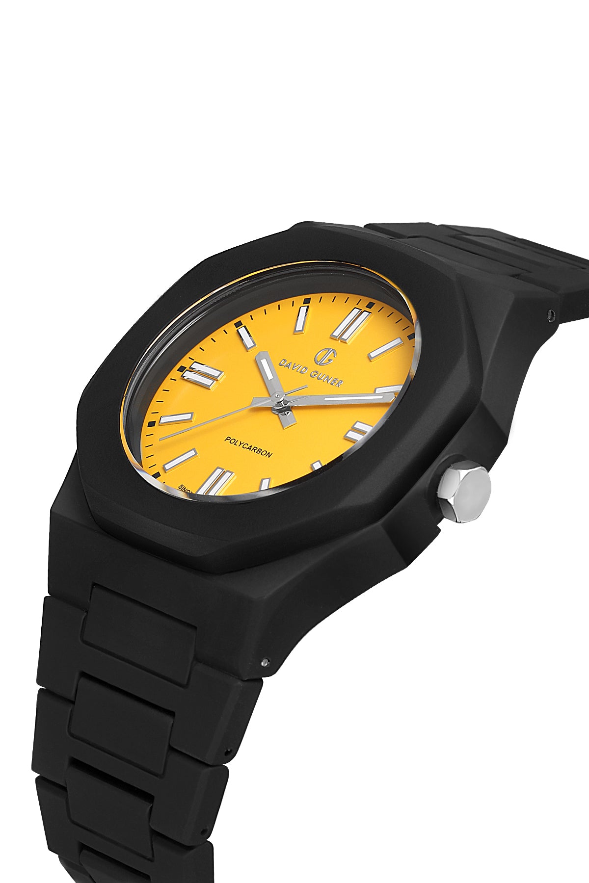 DAVID GUNER Sarı Kadranlı Siyah Kaplamalı Polikarbon Erkek Kol Saati - DG-8660GD-G12