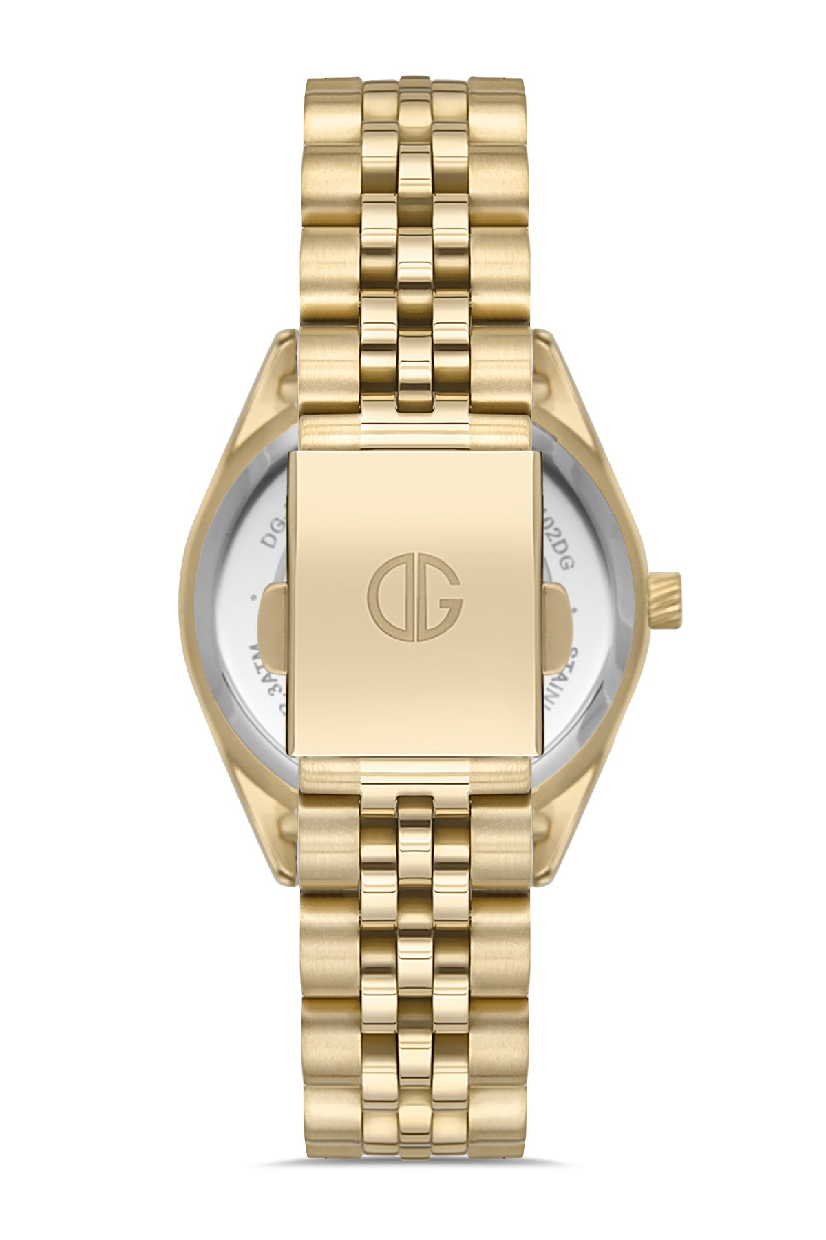 DAVID GUNER Sarı Kaplama Gümüş Kadranlı Takvimli Paslanmaz Masif Çelik Kadın Kol Saati - DG-8058LA-B1