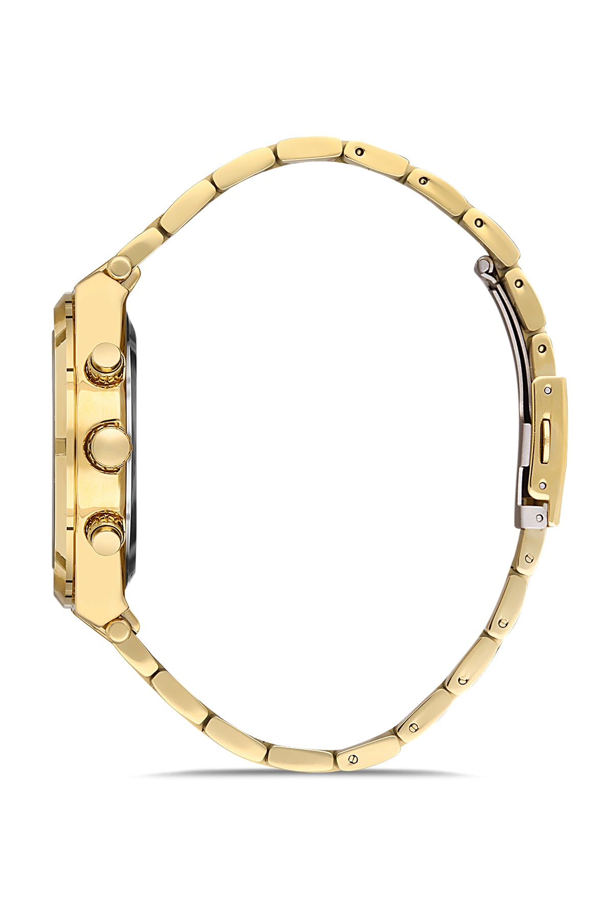 DAVID GUNER SARI KAPLAMALI BEYAZ KADRANLI ERKEK KOL SAATİ DG-8336GA-B1