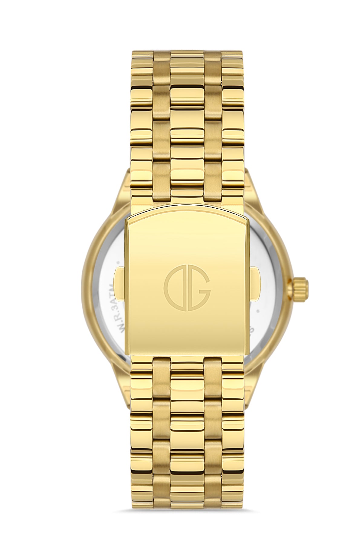 DAVID GUNER SARI KAPLAMALI BEYAZ KADRANLI ERKEK KOL SAATİ - DG-8388GA-B1