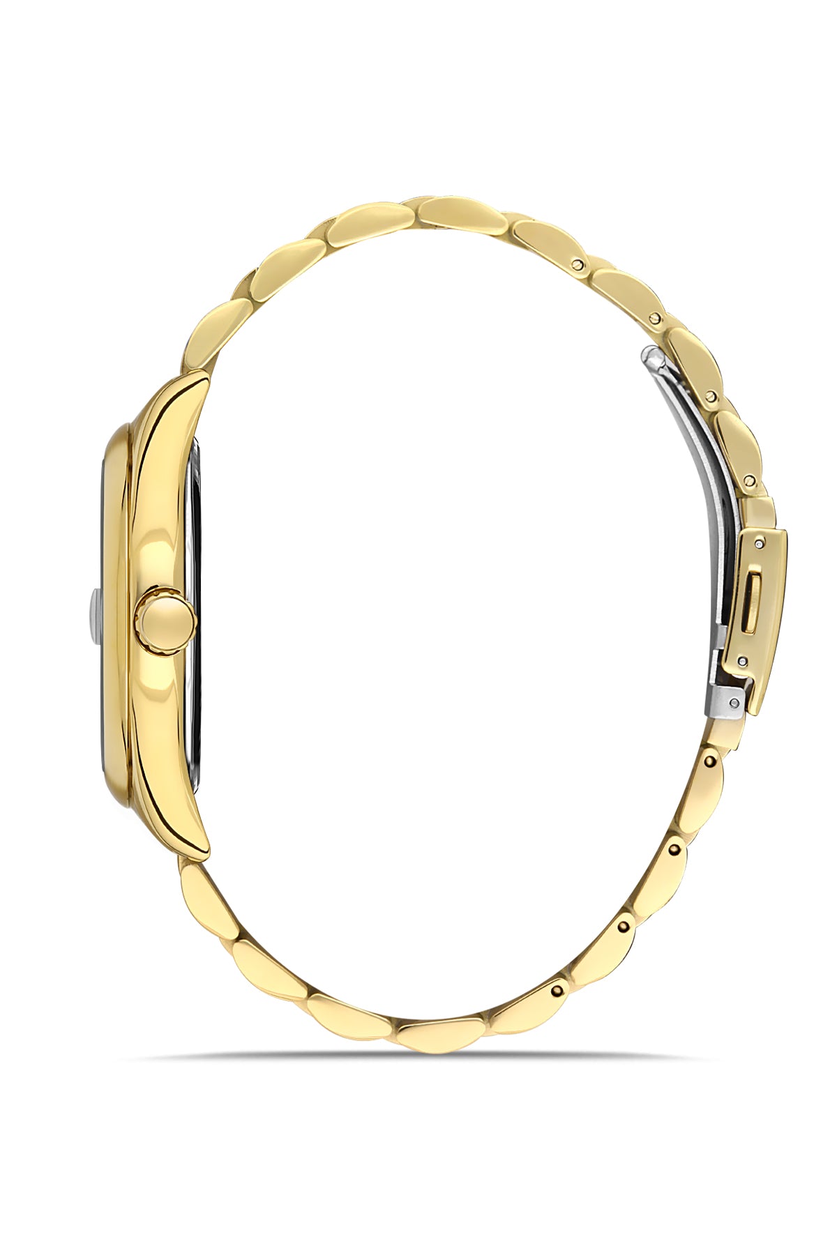 DAVID GUNER SARI KAPLAMALI BEYAZ KADRANLI ERKEK KOL SAATİ DG-8390GA-B1