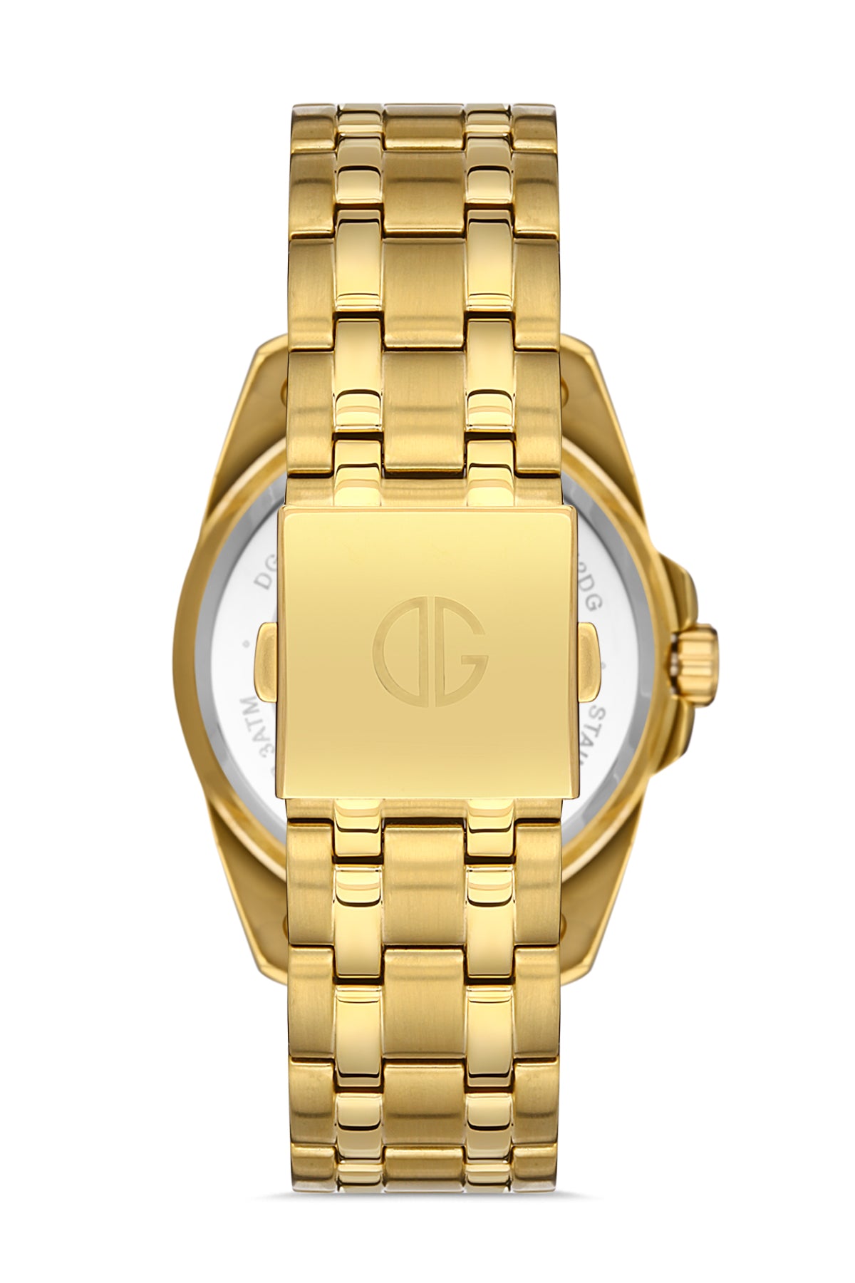 DAVID GUNER Roman Numeral Automatic Function Silver Dial Yellow Coated Men's Watch