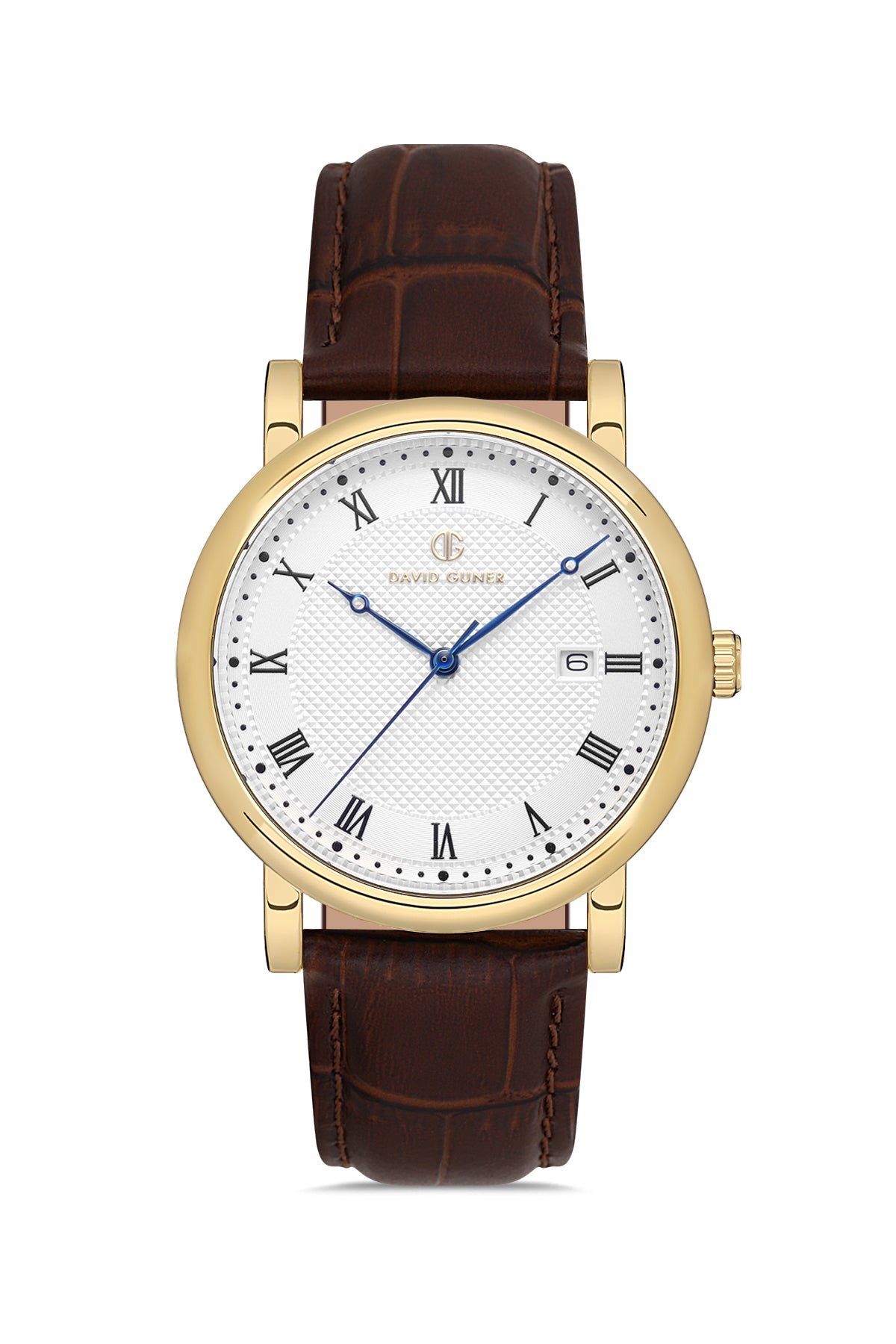 DAVID GUNER Kahverengi Orijinal Deri Kordonlu Erkek Kol Saati - DG-8671GB-O1