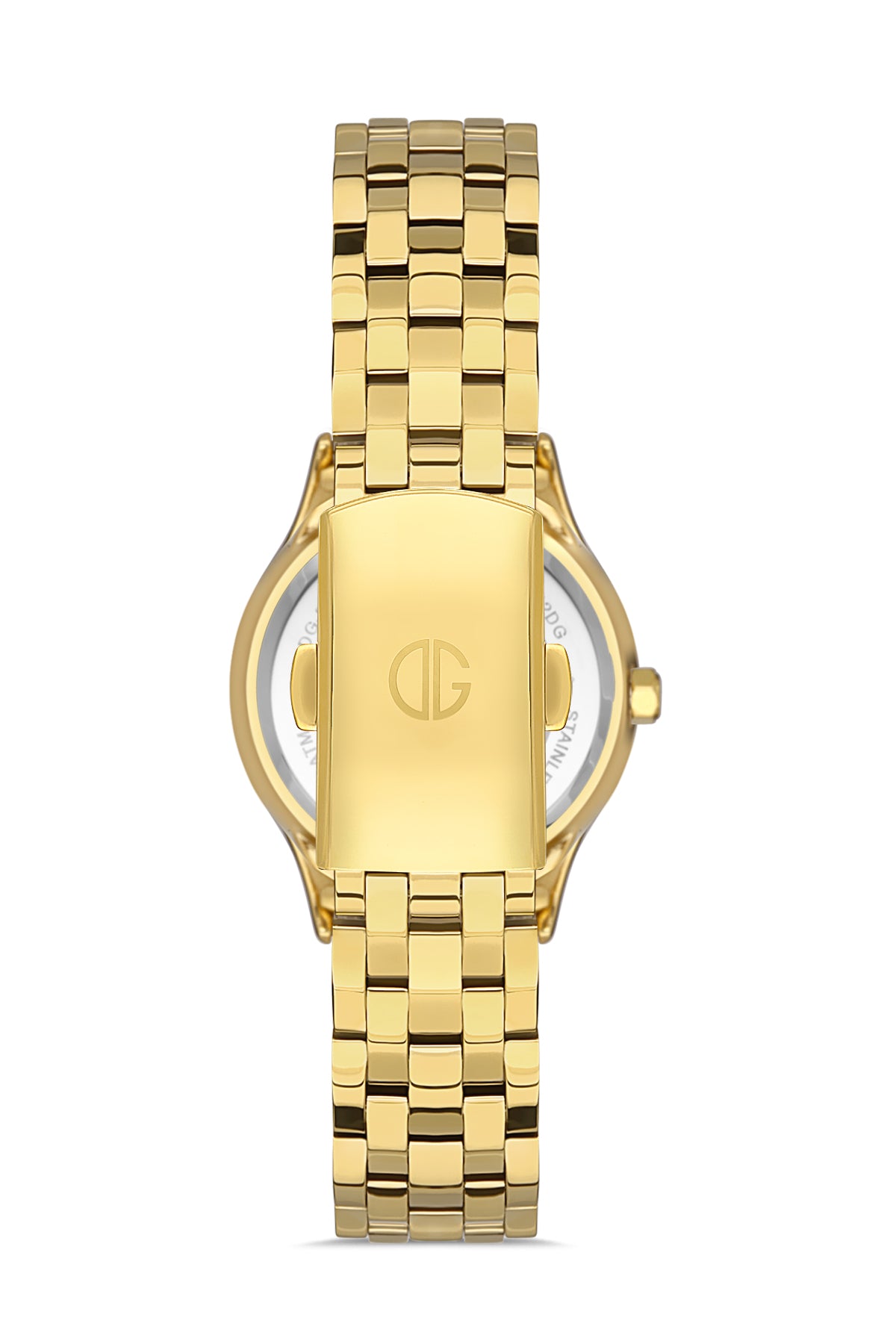 DAVID GUNER SARI KAPLAMALI BEYAZ KADRANLI KADIN KOL SAATİ DG-8373LA-B1