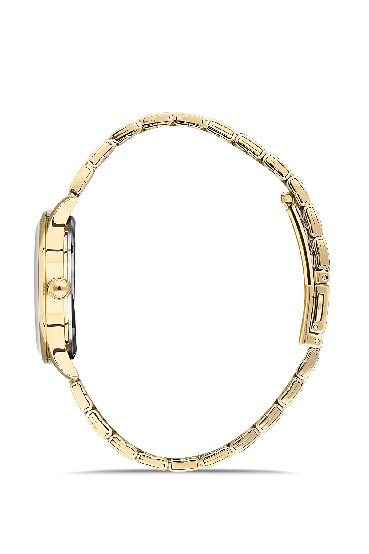 DAVID GUNER SARI KAPLAMALI BEYAZ KADRANLI KADIN KOL SAATİ DG-8397LA-B1