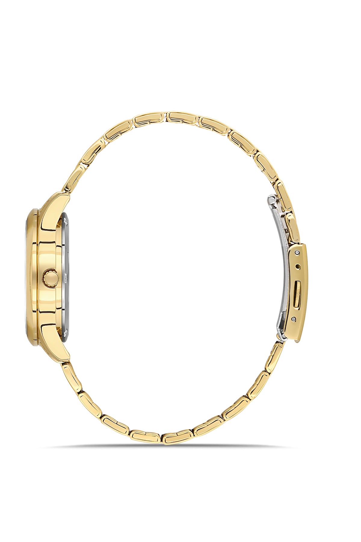 DAVID GUNER SARI KAPLAMALI BEYAZ KADRANLI KADIN KOL SAATİ DG-8717LA-B1