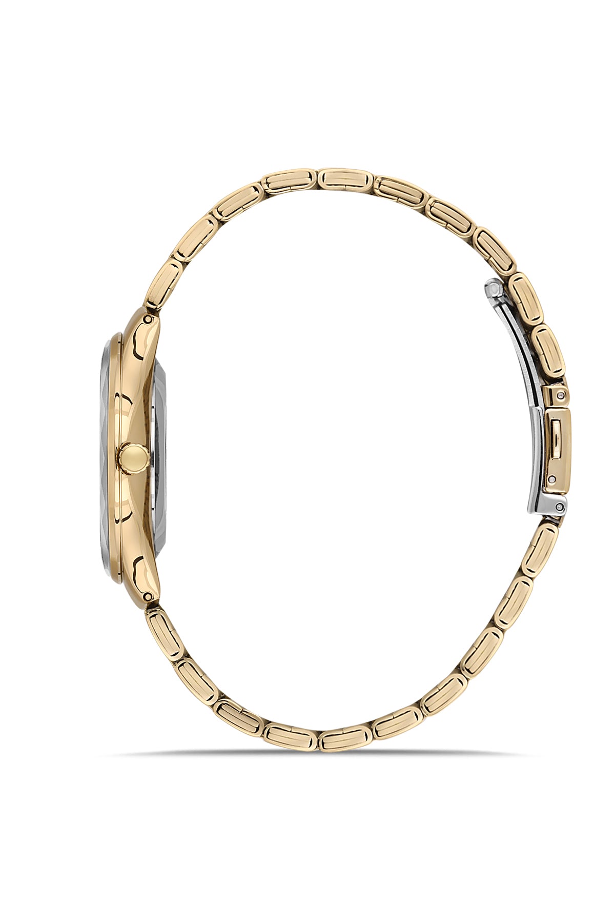 DAVID GUNER SARI KAPLAMALI BEYAZ KADRANLI KADIN KOL SAATİ - DG-8728LA-B1