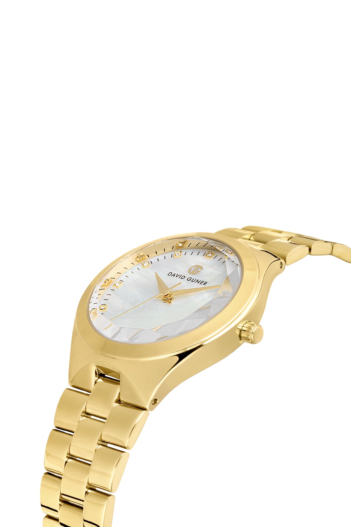 DAVID GUNER Sarı Kaplama Gümüş Kadranlı Kadın Kol Saati - DG-8829LA-B1