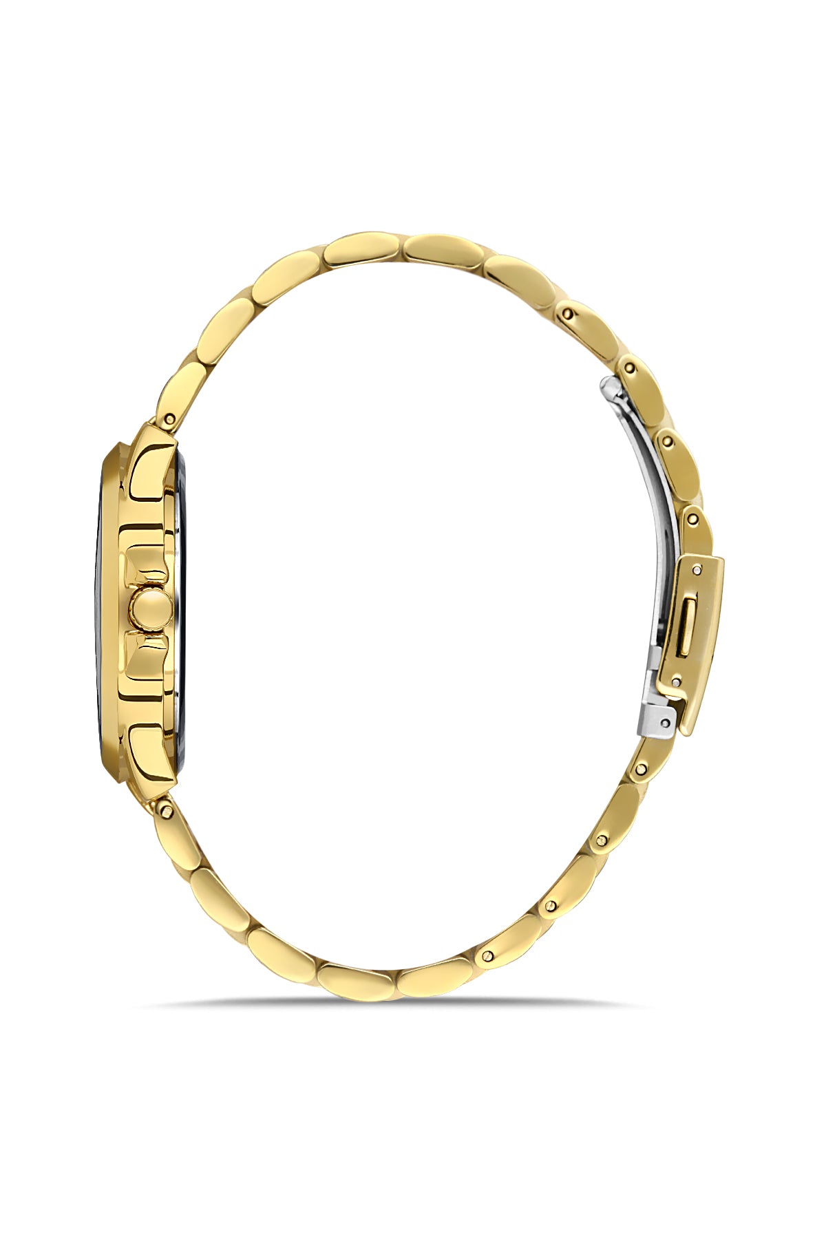 DAVID GUNER Sarı Kaplamalı Gümüş Kadranlı Kadın Kol Saati - DG-8416LA-B1