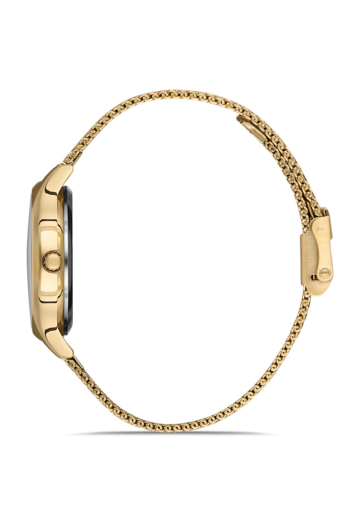 DAVID GUNER Yellow Coated Silver Dial Women's Watch