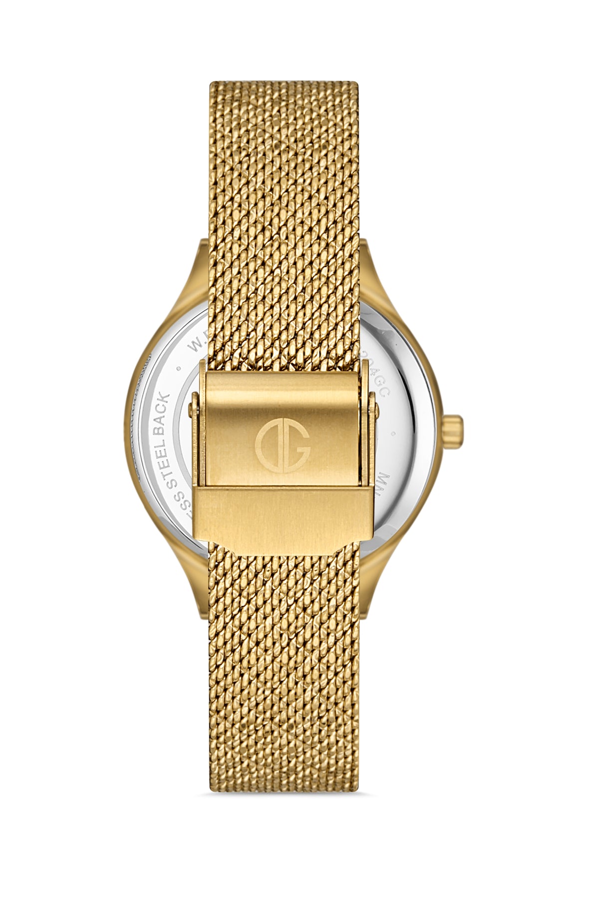 DAVID GUNER Yellow Coated Silver Dial Women's Watch