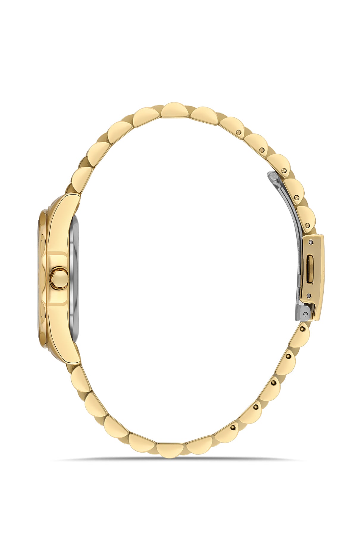 DAVID GUNER Sarı Kaplamalı Gümüş Kadranlı Kadın Kol Saati - DG-8704LA-B1