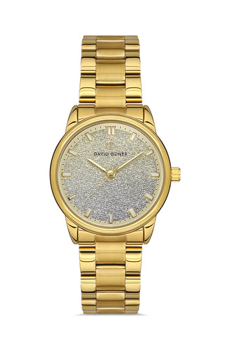 DAVID GUNER Yellow Coated Women's Watch