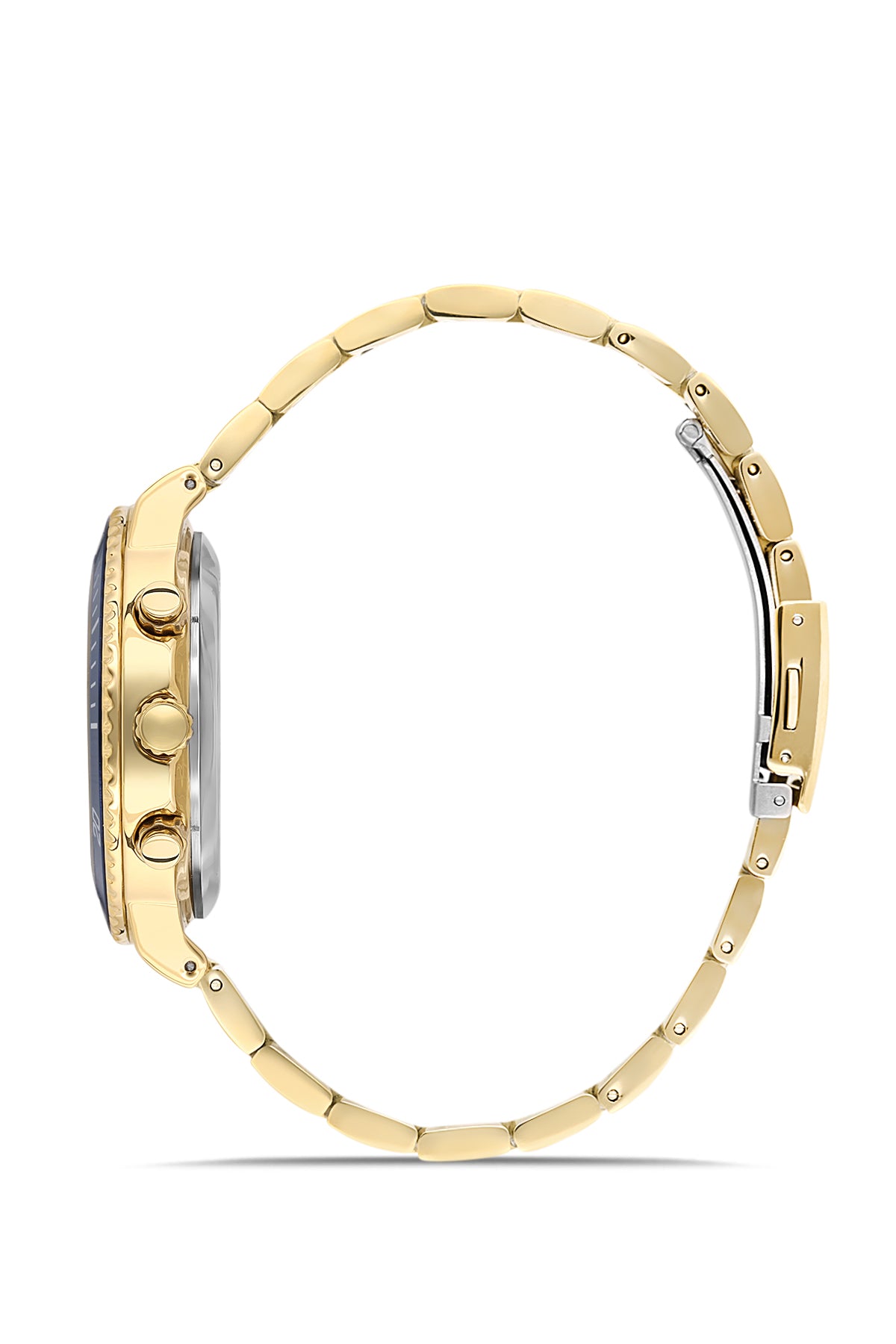 DAVID GUNER Mavi Kadranlı Sarı Kaplamalı Erkek Kol Saati - DG-8524GA-B3