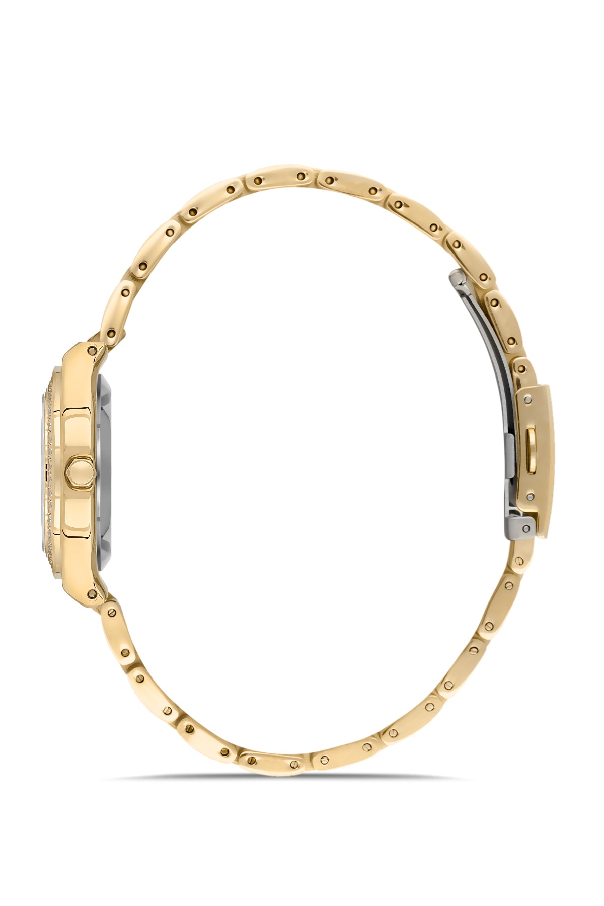 DAVID GUNER Sarı Kaplamalı Pembe Kadranlı Kadın Kol Saati - DG-8519LA-B16