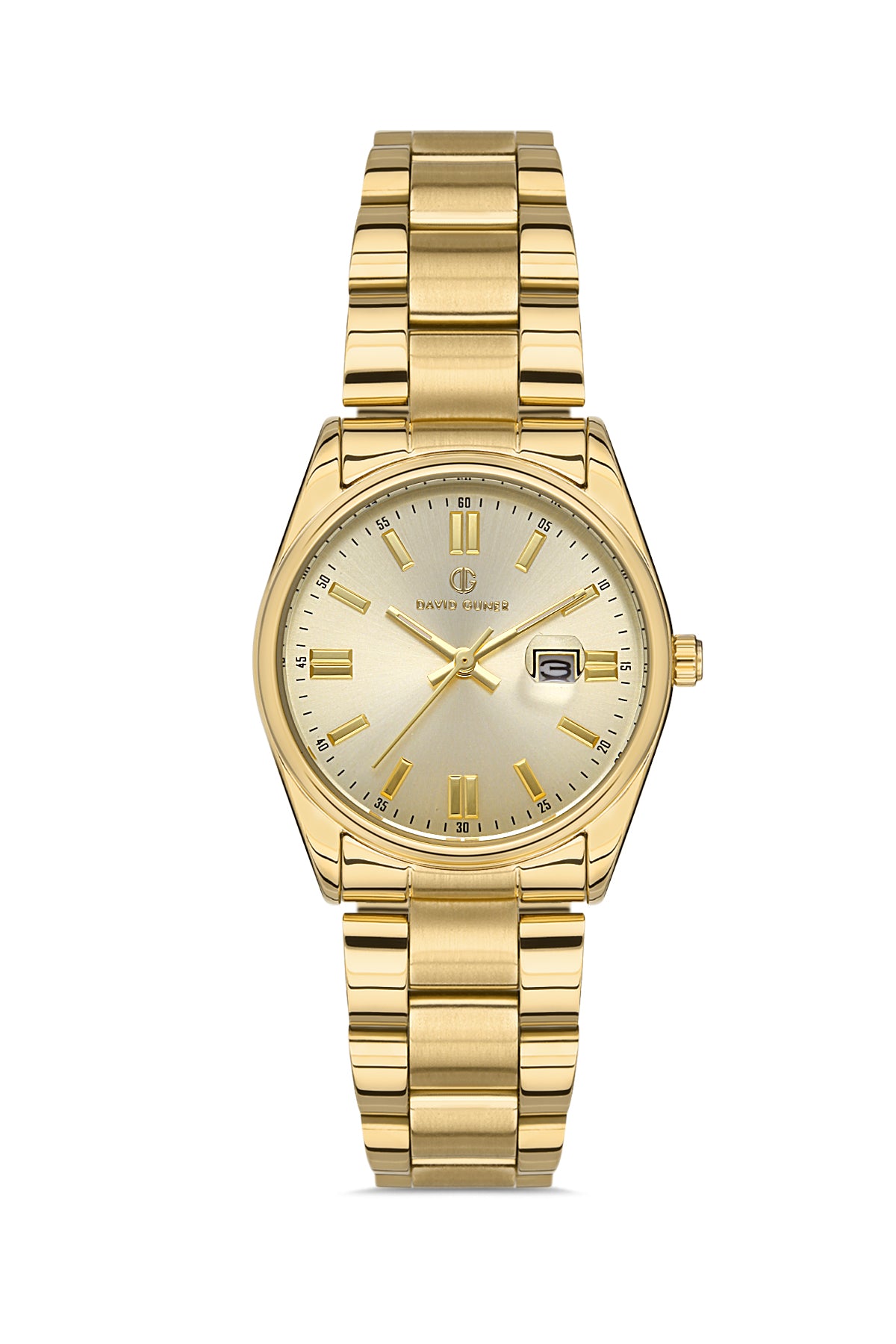 DAVID GUNER Sarı Kadranlı Sarı Kaplama Paslanmaz Çelik Kordonlu Kadın Kol Saati – DG-8391LA-B4