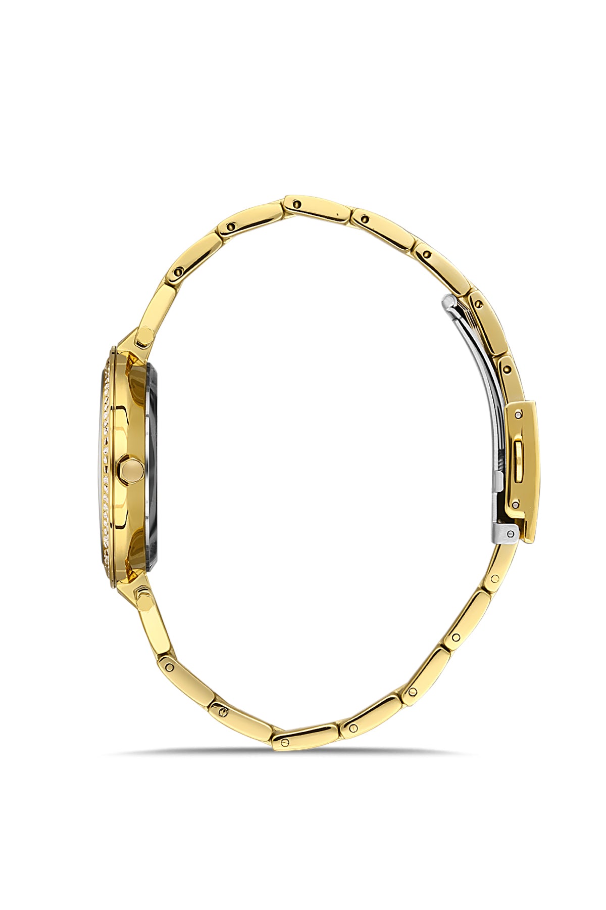 DAVID GUNER SARI KAPLAMALI SARI KADRANLI KADIN KOL SAATİ DG-8414LA-B4