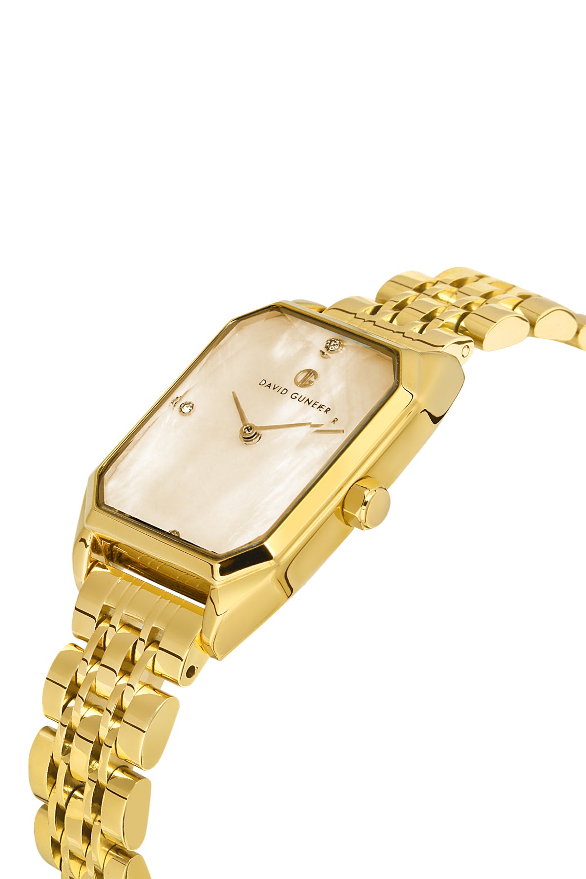 DAVID GUNER SARI KAPLAMALI SARI KADRANLI KADIN KOL SAATİ DG-8417LA-B4