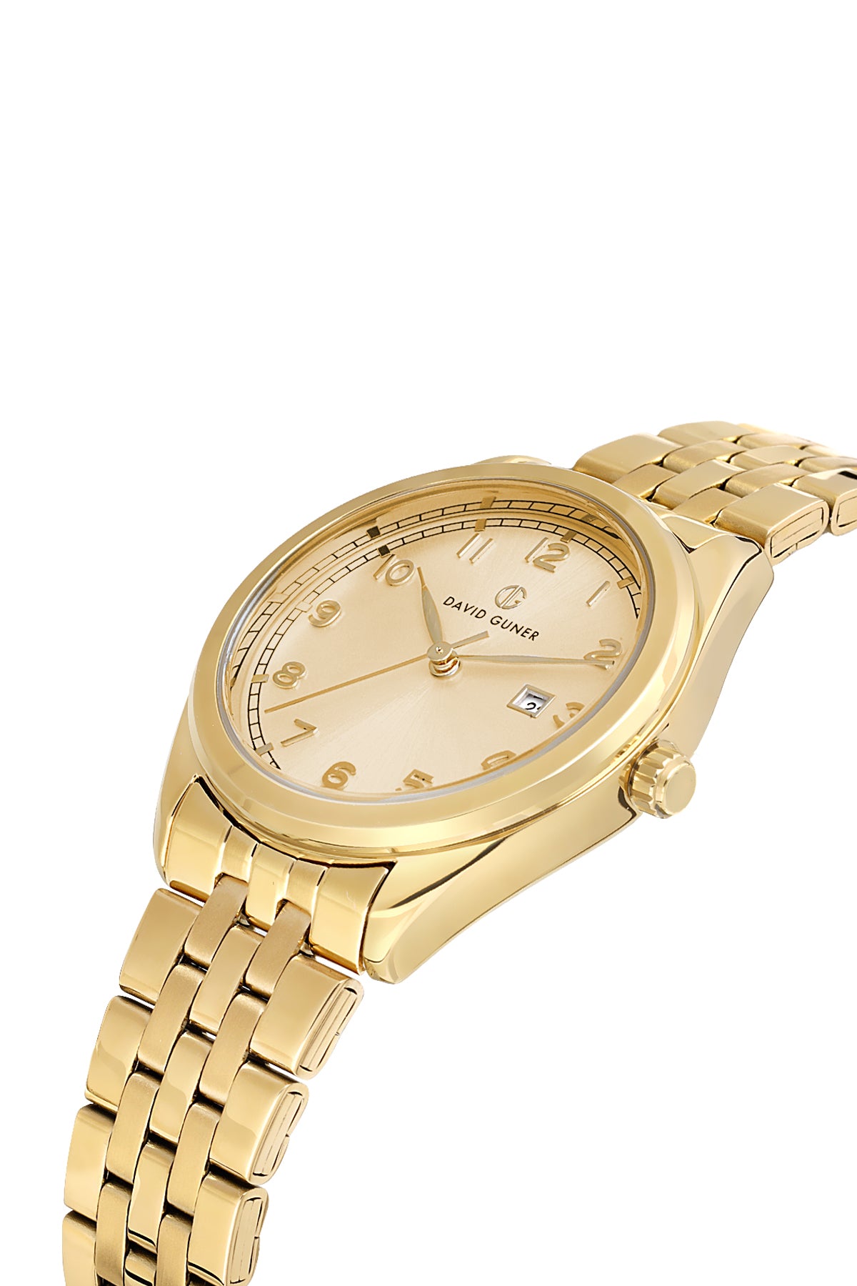 DAVID GUNER SARI KAPLAMALI SARI KADRANLI KADIN KOL SAATİ - DG-8746LA-B4