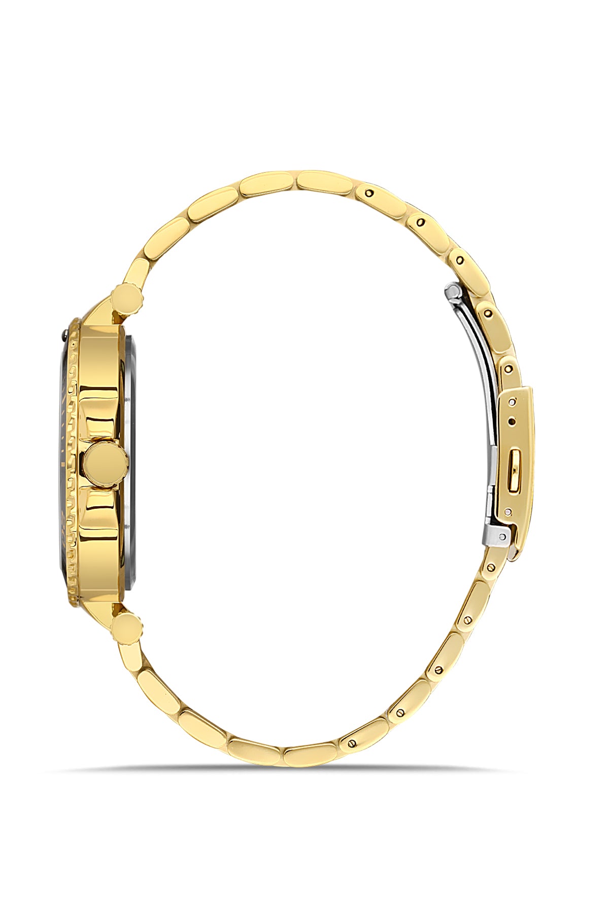 DAVID GUNER Men's Watch with Black Dial and Yellow Coated Calendar