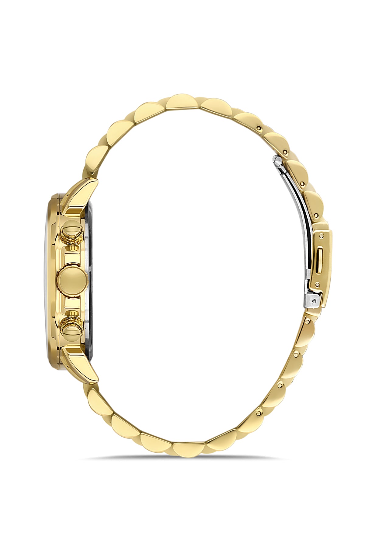 DAVID GUNER Siyah Kadranlı Sarı Paslanmaz Masif Çelik Erkek Kol Saati - DG-8401GA-B2