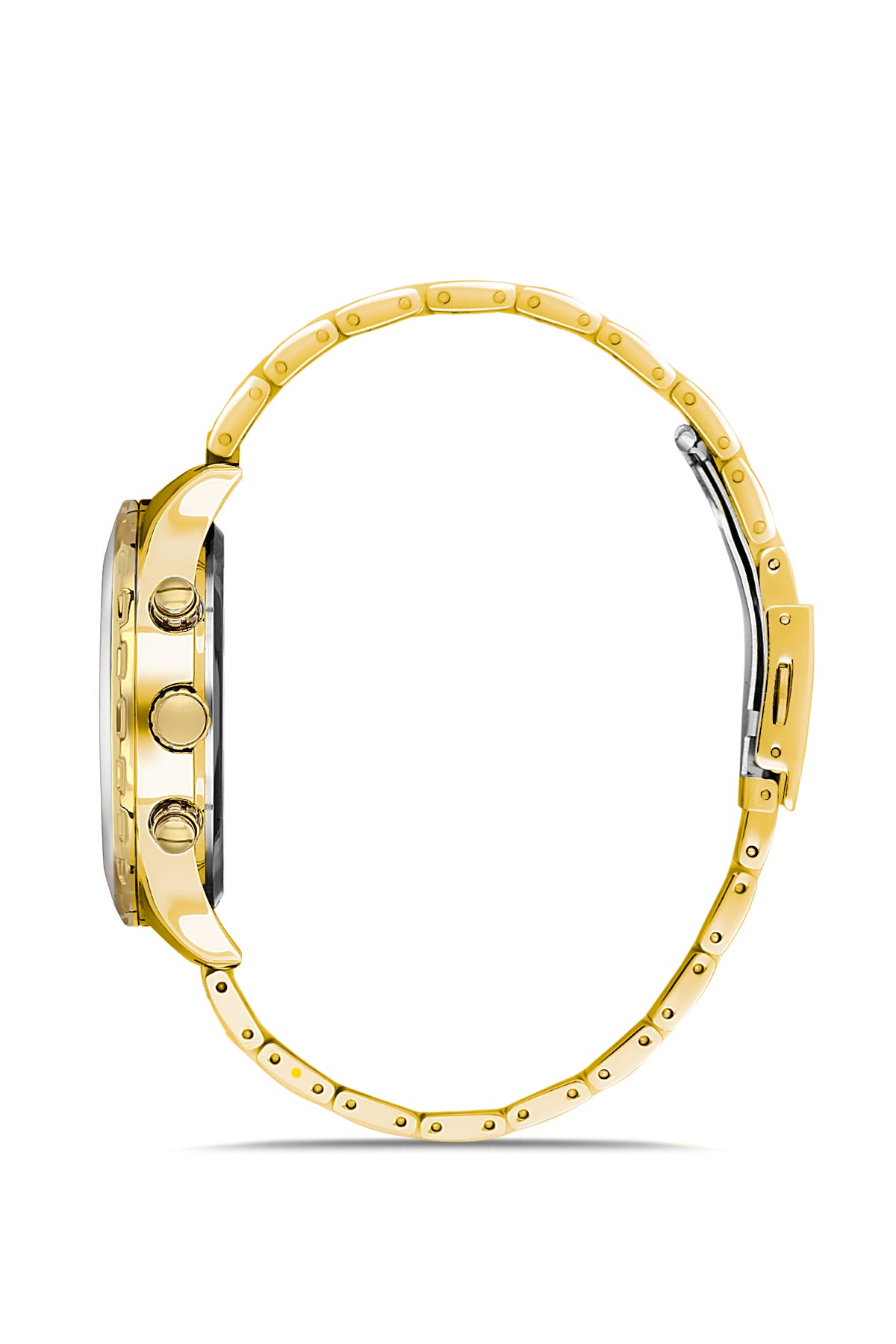 DAVID GUNER Sari Kaplamalı Siyah Kadranlı Erkek Kol Saati - DG-8427GA-B2