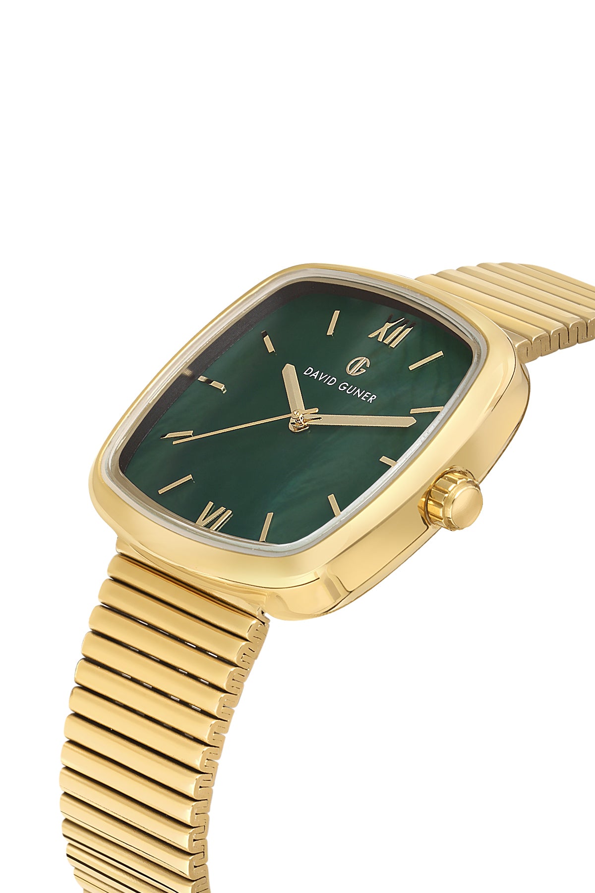 DAVID GUNER SARI KAPLAMALI YEŞİL KADRANLI KADIN KOL SAATİ DG-8651LA-B10