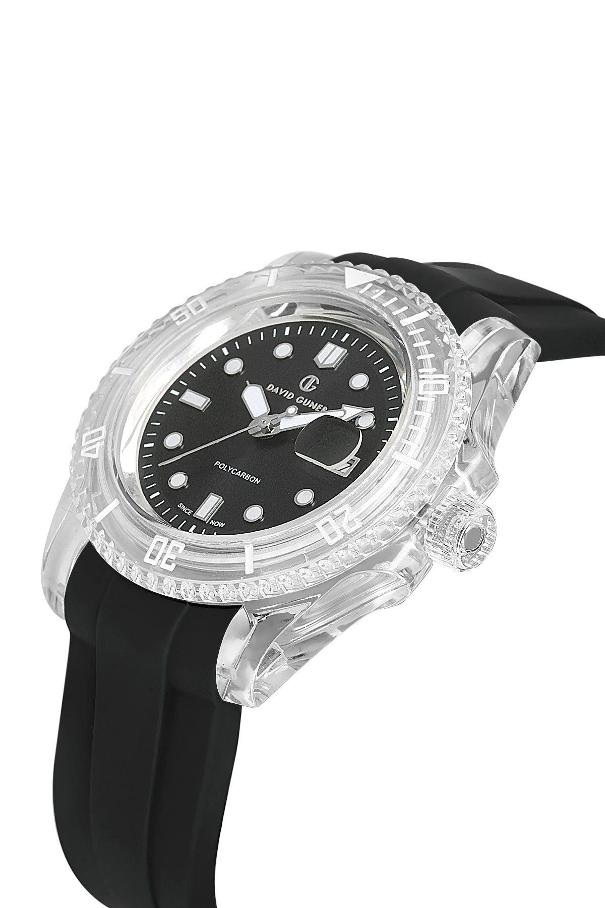 DAVID GUNER Siyah Kadranlı Beyaz Kaplamalı Unisex Kol Saati - DG-8656GD-J2